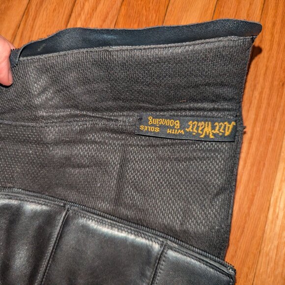 Dr. Martens Women’s England Patchwork Black Leather Wedge Boots - Picture 3 of 6